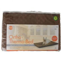 K&H Pet Products Ortho Thermo Heated Pet Bed - Chocolate Brown