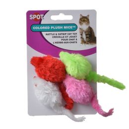 Spot Colored Plush Mice Cat Toys