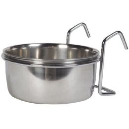 Spot Stainless Steel Hook-On Coop Cup (size: 10 oz (4" Diameter))